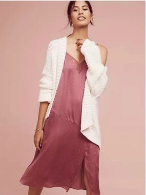 Anthropologie Floreat Charm Plum slip dress